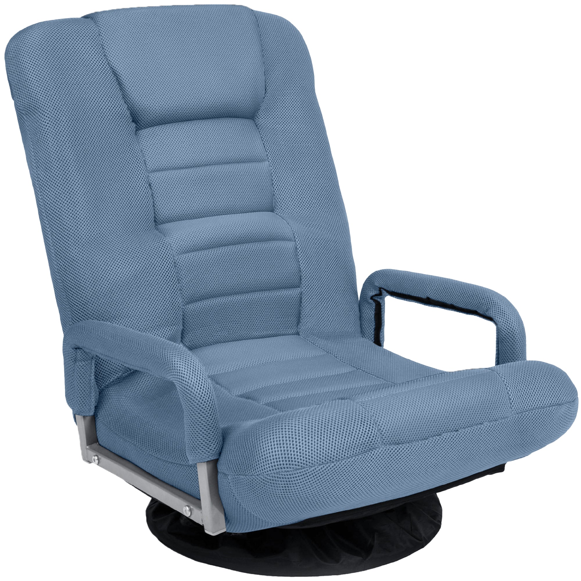 Gaming Floor Chair w/ 360-Degree Swivel, Armrest, Adjustable Backrest - Dusty Blue