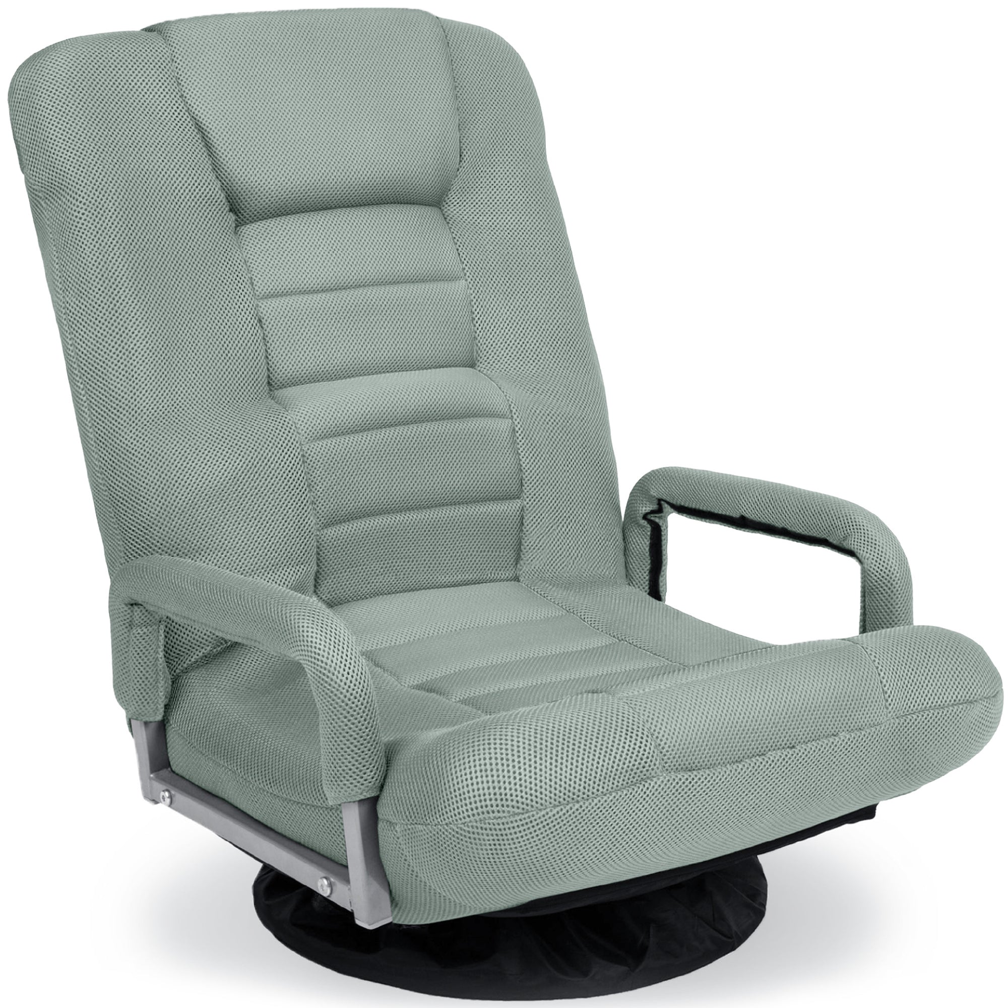 Gaming Floor Chair w/ 360-Degree Swivel, Armrest, Adjustable Backrest - Sage Green