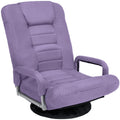 Gaming Floor Chair w/ 360-Degree Swivel, Armrest, Adjustable Backrest - Light Purple