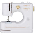55-Piece Sewing Machine Kit for Beginners w/ 16 Stitch Patterns - White/Gold