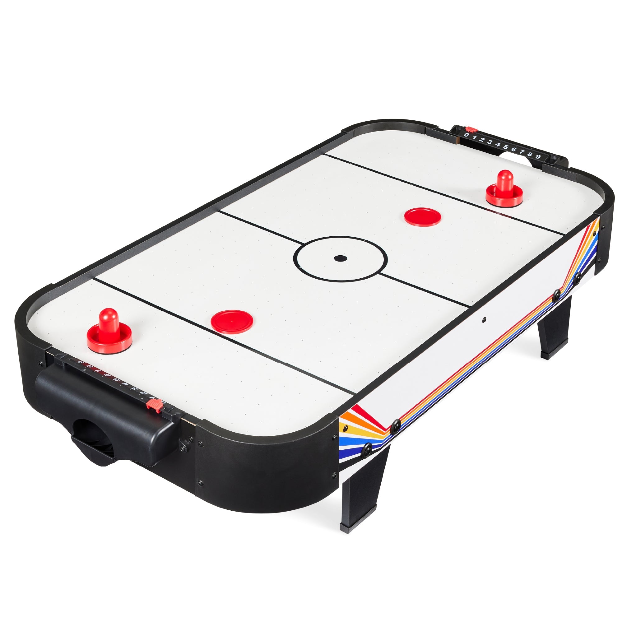 Tabletop Air Hockey Arcade Game Table w/ 2 Pucks, 2 Strikers - 40in - Blue/White Arcade