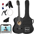 Beginner Acoustic Guitar Set w/ Case, Strap, Extra Strings - 38in - Walmart Black
