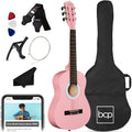 Beginner Acoustic Guitar Set w/ Case, Strap, Extra Strings - 38in - Walmart Pink