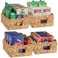 9x12 Scalloped Shelf Basket, Pantry Bins, 4 Pack - Natural
