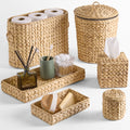 6-Piece Water Hyacinth Bathroom Set - Natural