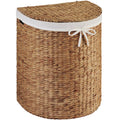Half Moon Round Laundry Hamper w/ Lid - Chestnut