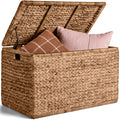 Storage Trunk w/ Lid & Handles, Storage Bench, Toy Chest - Chestnut