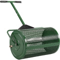 24" Compost Spreader, Steel Lawn & Peat Moss Topdresser