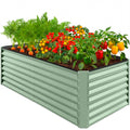 Outdoor Metal Raised Garden Bed for Vegetables, Flowers, Herbs - 6x3x2ft - Mist Green
