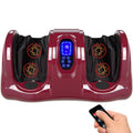 Therapeutic Foot Massager w/ High Intensity Rollers, Remote, 3 Modes - Burgundy