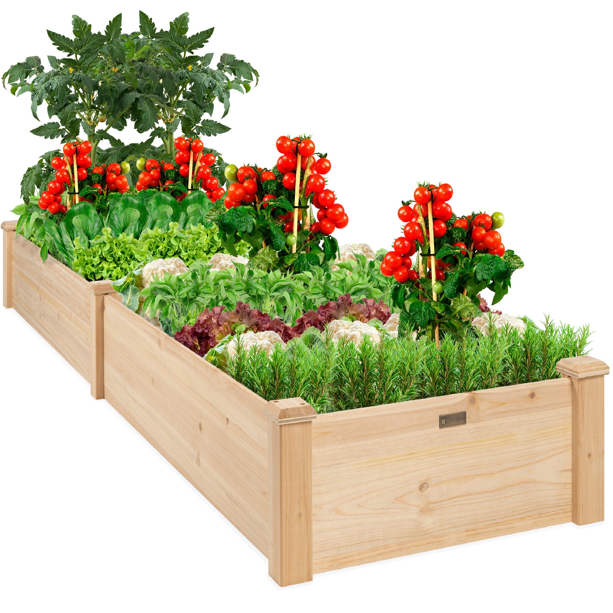 Wooden Raised Garden Bed Planter for Garden, Lawn, Yard - 8x2ft - Natural