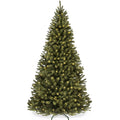 Pre-Lit Artificial Green Spruce Christmas Tree, w/Easy Assembly - 7.5ft