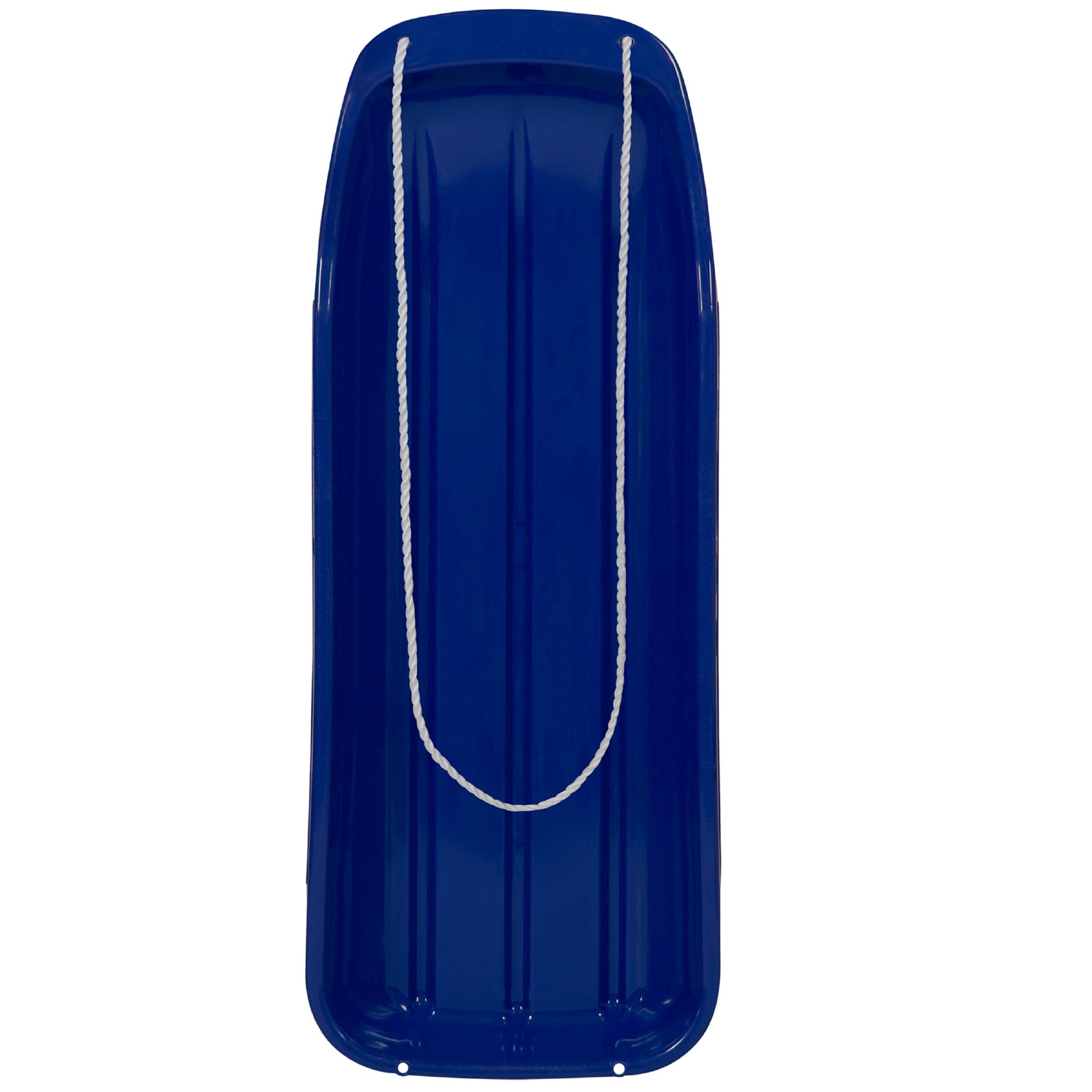 48in Kids Toboggan Snow Sled Board w/ Pull Rope, Curved Edges - Blue