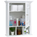 Bathroom Vanity Mirror Wall Storage Cabinet - White