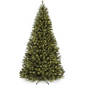 Pre-Lit Artificial Green Spruce Christmas Tree, w/Easy Assembly
