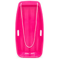 Kids Outdoor Plastic Toboggan Snow Sled Board w/ Pull Rope, Handles - 35in - Pink