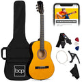 Beginner Acoustic Guitar Set w/ Case, Strap, Extra Strings - 38in - Natural
