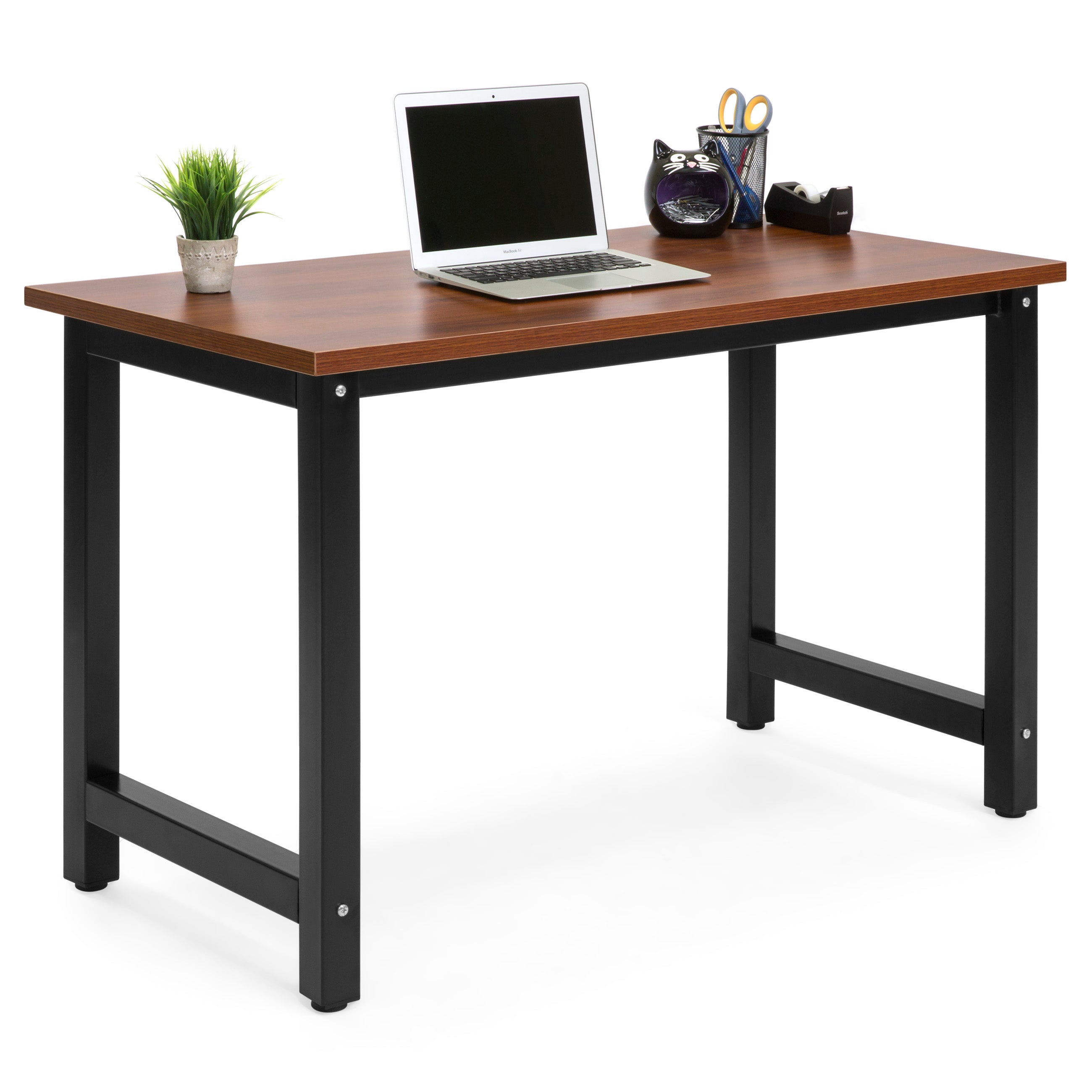 47.25x23.5in Home Office Computer Desk Workstation Table w/ Adjustable Legs - Brown