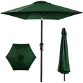Outdoor Steel Market Patio Umbrella Decoration w/ Tilt, Crank Lift - 10ft - Green