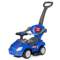 3-in-1 Kids Push Car w/ Handle and Horn - Blue