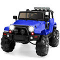 Jumbo 12V Kids Electric Ride On Car with Parent Remote, Seat Harness - Blue
