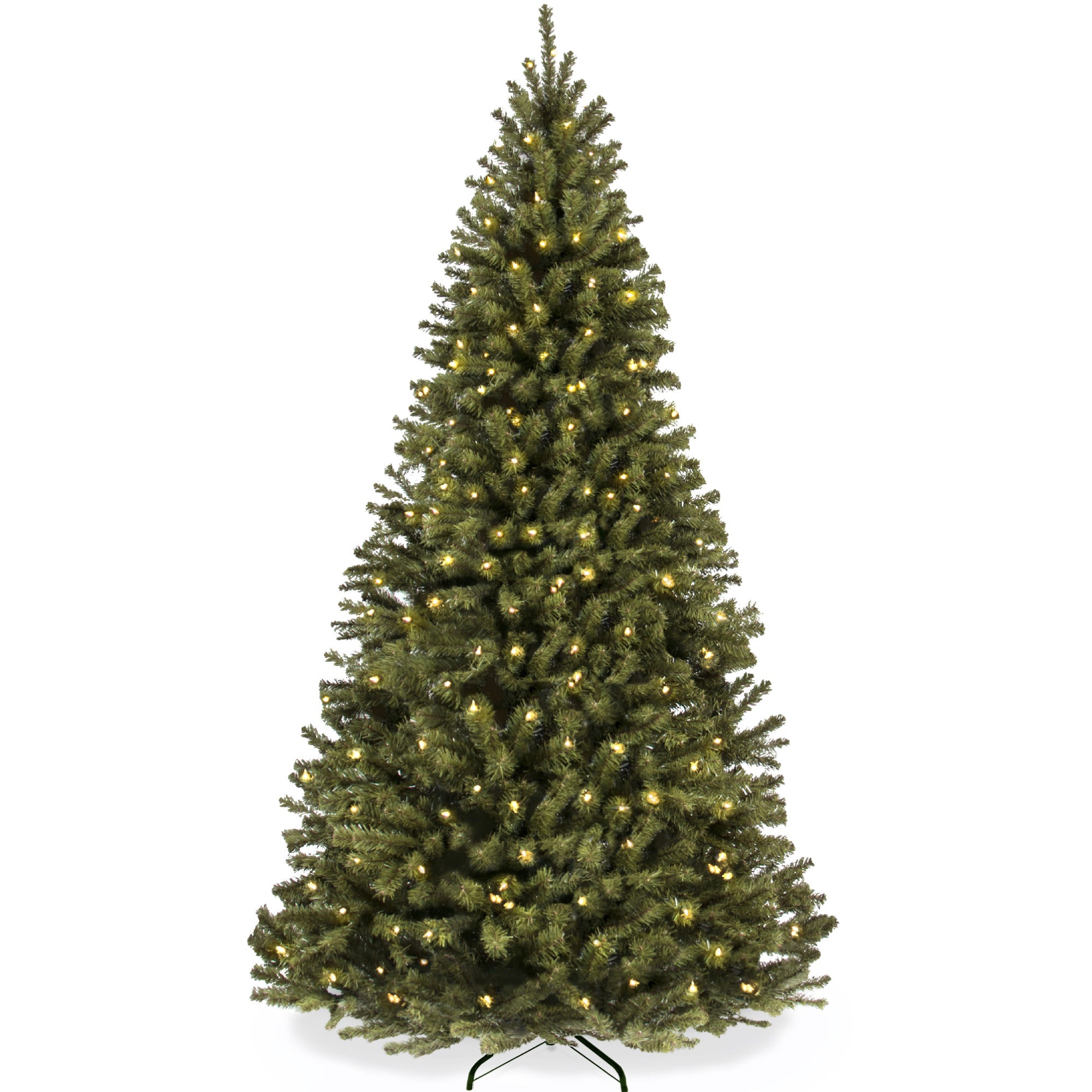 Pre-Lit Artificial Green Spruce Christmas Tree, w/Easy Assembly - 6ft