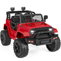 12V Kids Ride-On Truck Car w/ Parent Remote Control, Spring Suspension - Red