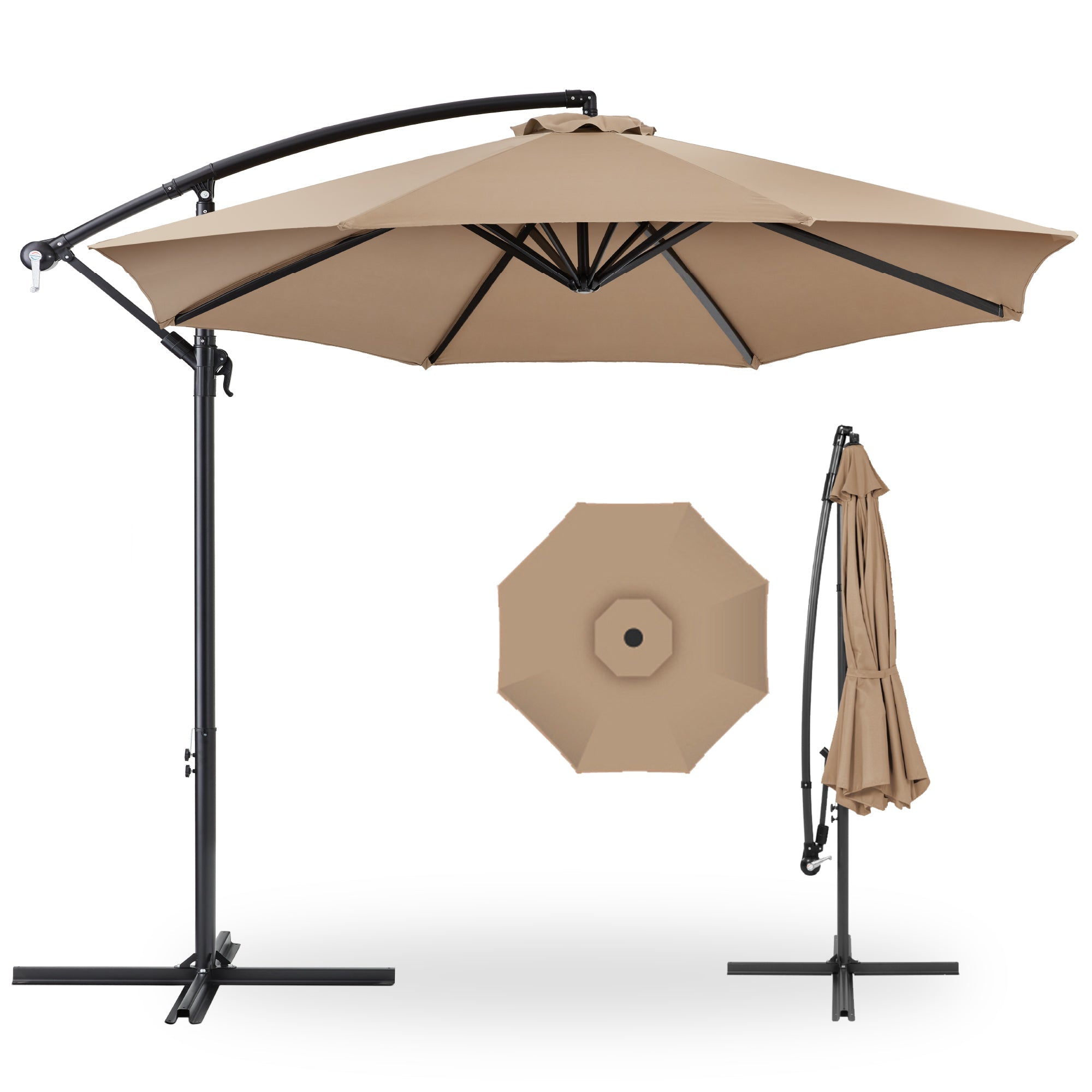 Offset Hanging Patio Umbrella - 10ft - Tan