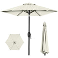 Outdoor Market Patio Umbrella w/ Push Button Tilt, Crank Lift - 7.5ft - Ivory