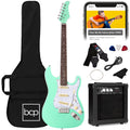 Beginner Electric Guitar Kit w/ Case, 10W Amp, Tremolo Bar - 39in - SoCal Green