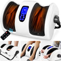 Reflexology Shiatsu Foot Massager w/ High-Intensity Rollers, Remote Control - Pearl White