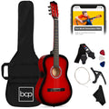 Beginner Acoustic Guitar Set w/ Case, Strap, Extra Strings - 38in - Redburst