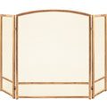 3-Panel Simple Steel Mesh Fireplace Screen w/ Worn Finish - 47.5x27.25in