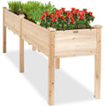 Raised Garden Bed, Elevated Wood Garden Planter Stand - 72x24x30in - Natural