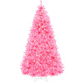 Pre-Lit Artificial Pink Christmas Tree w/ Incandescent Lights, Metal Stand - 6ft