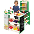 Kids Pretend Play Grocery Store Supermarket Toy Set w/ Accessories - Green