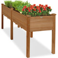 Raised Garden Bed, Elevated Wood Garden Planter Stand - 72x24x30in - Acorn Brown