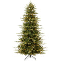 Pre-Lit Artificial Aspen Slim Noble Fir Christmas Tree w/ Metal Stand - 6ft