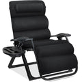 Oversized Zero Gravity Chair, Folding Outdoor Recliner w/ Removable Cushion - Onyx Black