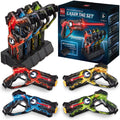 Set of 4 Rechargeable Laser Tag Blasters w/ Docking Station, No Vests Needed - Red/ Yellow/ Blue/ Green