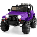 Jumbo 12V Kids Electric Ride On Car with Parent Remote, Seat Harness - Purple