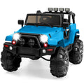 Jumbo 12V Kids Electric Ride On Car with Parent Remote, Seat Harness - Light Blue