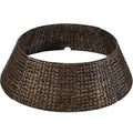 Woven Hyacinth Christmas Holiday Tree Collar - 24in - Espresso
