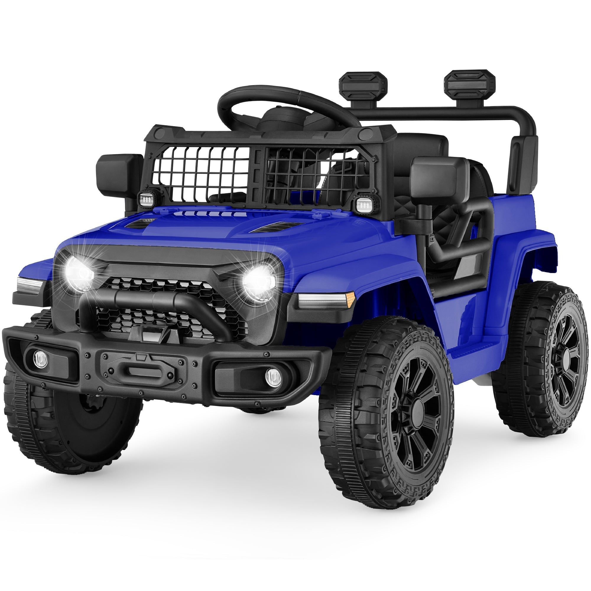 6V Kids Ride-On Truck Car w/ Parent Remote Control, 4-Wheel Suspension - Blue