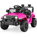 6V Kids Ride-On Truck Car w/ Parent Remote Control, 4-Wheel Suspension - Hot Pink