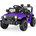 6V Kids Ride-On Truck Car w/ Parent Remote Control, 4-Wheel Suspension - Purple