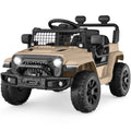 6V Kids Ride-On Truck Car w/ Parent Remote Control, 4-Wheel Suspension - Sand