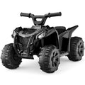 6V Kids Ride-On 4-Wheeler Quad ATV Car w/ 1.8mph Max Speed, Treaded Tires - Black