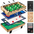11-in-1 Combo Game Set w/ Ping Pong, Foosball, Air Hockey, 5 Storage Bags - Light Wood