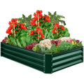 Outdoor Metal Raised Garden Bed for Vegetables, Flowers, Herbs - 6x3x1ft - Dark Green